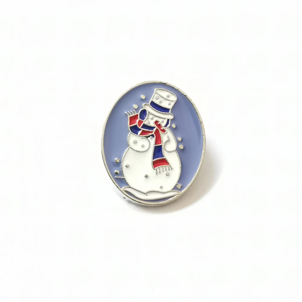 

Christmas Brooch Snowman Enamel Pins For Backpacks Cute Women's Brooches Badge Cloth Decoration Jewelry Gift