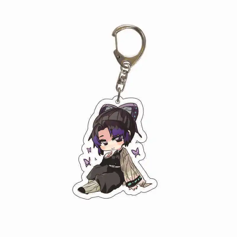 

Hot Anime Demon Slayer Kimetsu No Yaiba Kamado Tanjirou Cosplay Prop Keychain Kamado Nezuko Acrylic Lovely Key Ring Fans Gift