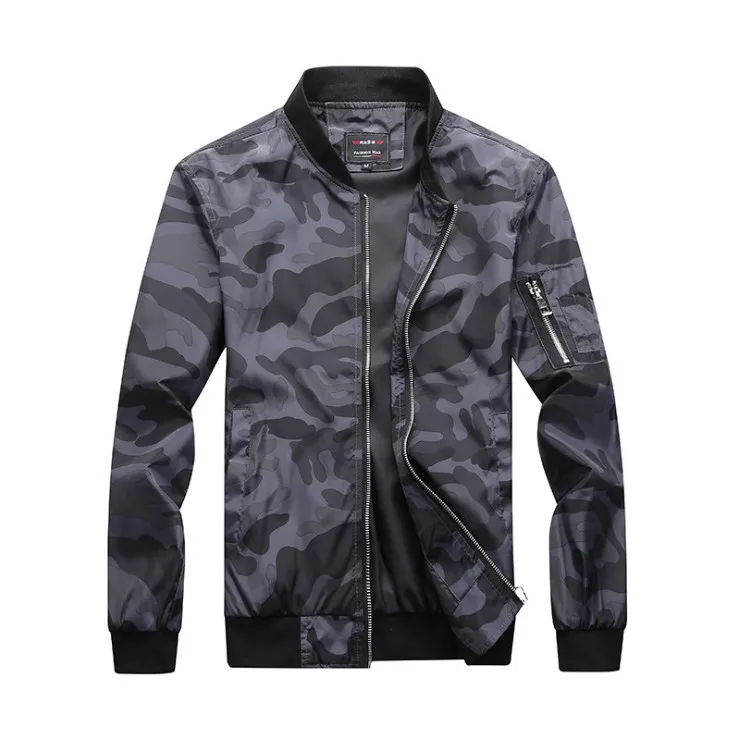 

7XL Spring Autumn Mens Jackets and Coats Pop Slim Fit Camouflage Jacket Male Zipper Army Green Coats Casaco Masculino