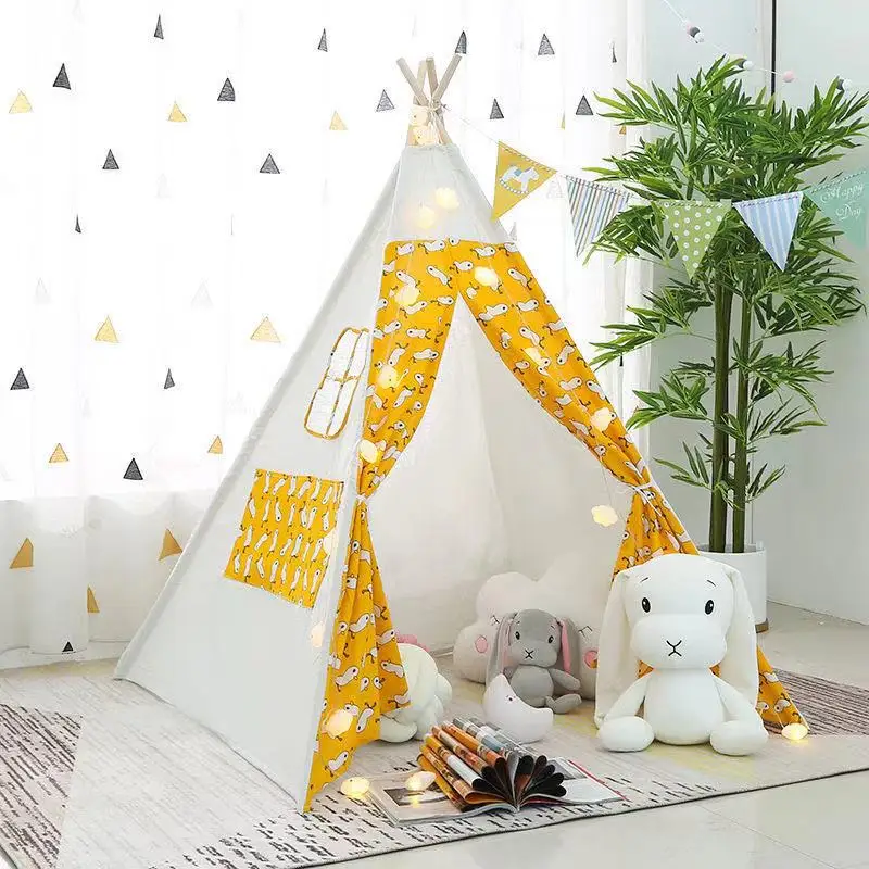 1 6m large teepee tent for kids play tent child portable home indoor outdoor games tipi play house baby toys wigwam for children free global