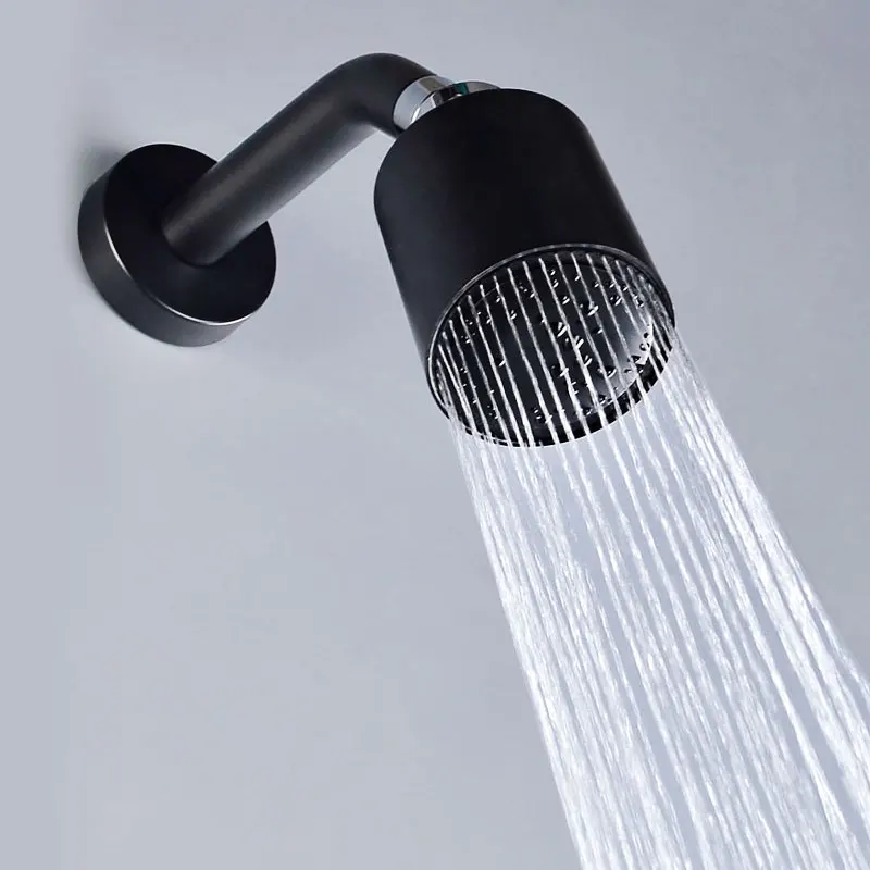 Бесплатная доставка черный скрытый смеситель для душа набор латунь насадка с