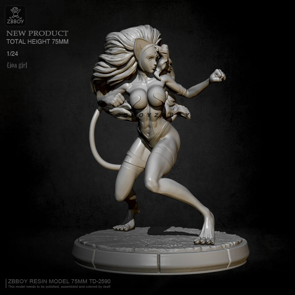

H75mm 1/24 Resin model kits figure beauty colorless and self-assembled TD-2590