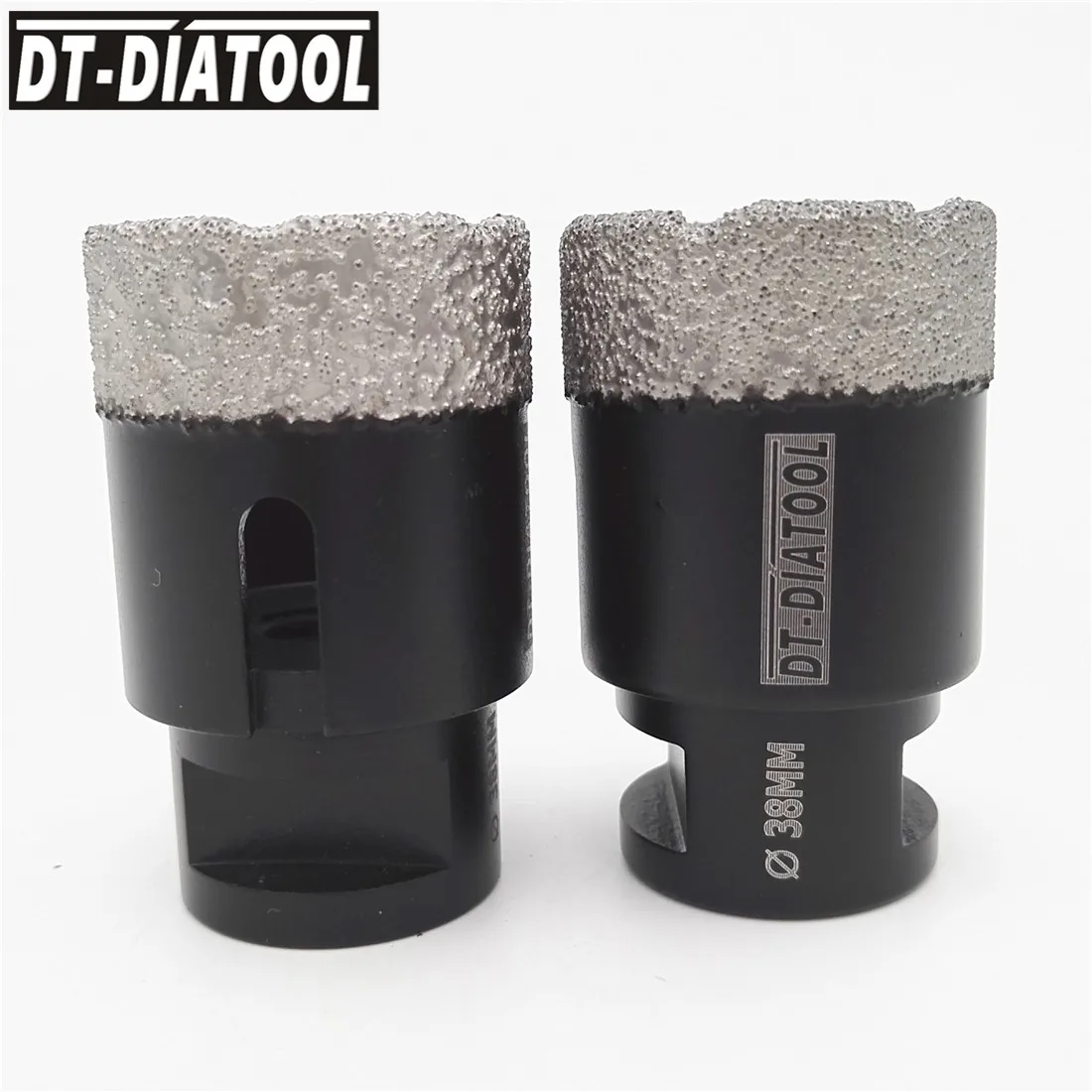 

DT-DIATOOL 2pcs/pk 38mm Dry Vacuum Brazed Diamond Drill Core Bits Cerami Tile Hole Saw Professional Drilling bits M14 thread
