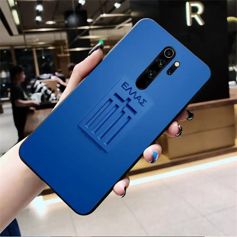 CUTEWANAN греческий Национальный Флаг ТПУ черный чехол для телефона Корпус Redmi Note 8 8A 8T