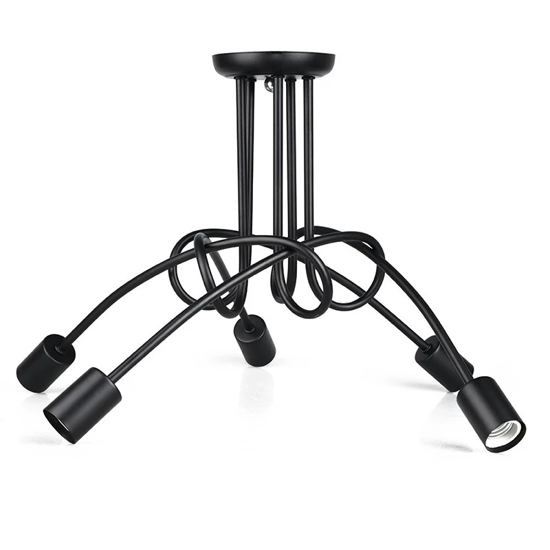 120 см люстра на присоске винтажная промышленная Лофт Люстра потолочная лампа с 5