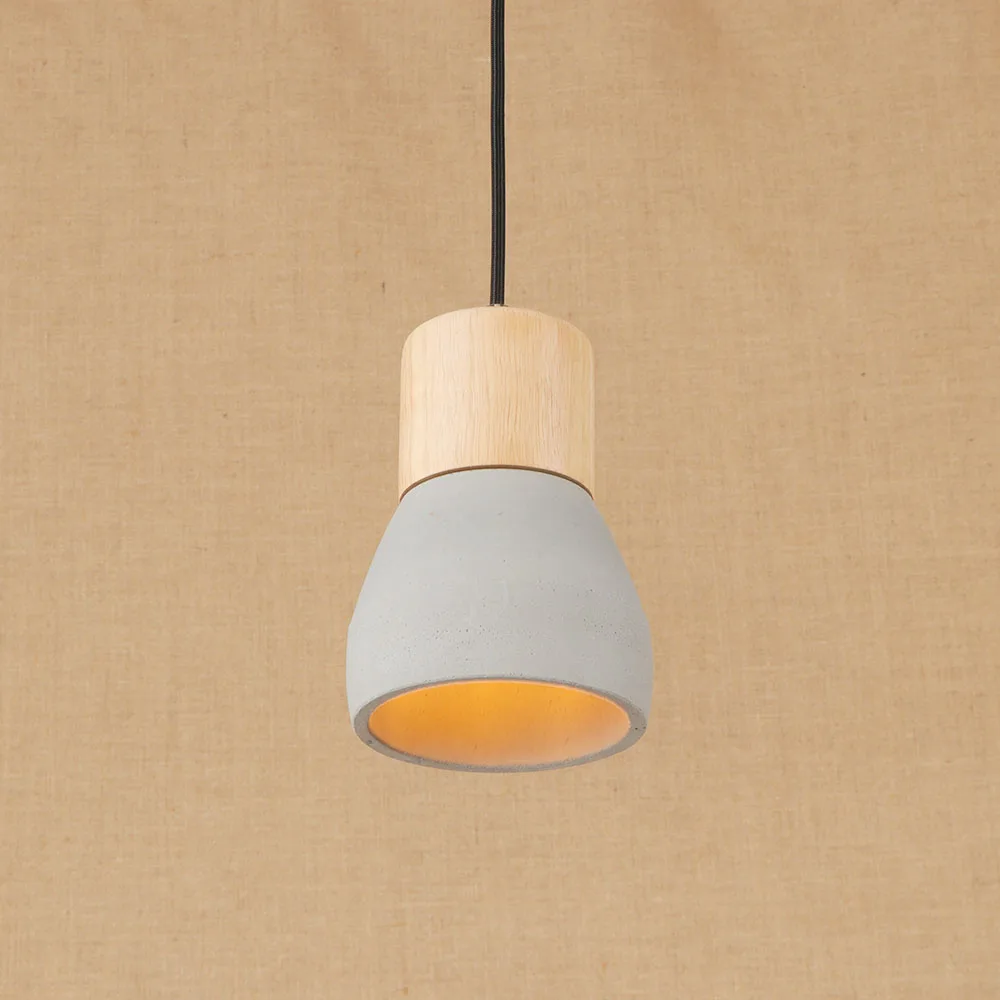 Vintage colorful minimalist cement hanging pendant lamp 220v E27 LED light with switch lighting fixture for hallway bar bedroom | Освещение