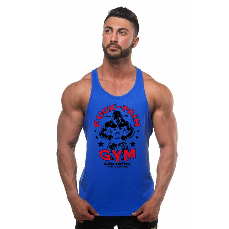 

New Arrivals Bodybuilding stringer tank top man Cotton Gym sleeveless shirt men Fitness Vest Singlet sportswear workout tanktop