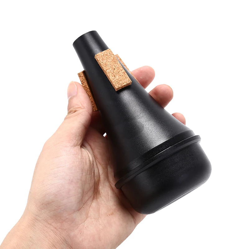 Portable Trumpets Mute Practice Trumpet Straight Cup Musical Accessory Lightweight Black Silencer Beginner | Спорт и развлечения