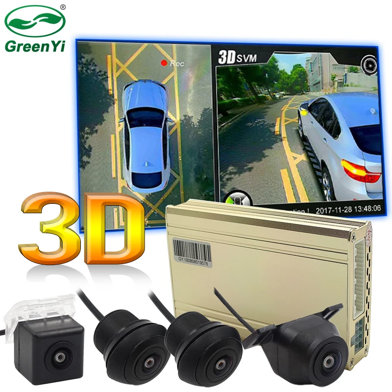 3D 1080P HD 360 градусов птица вид объемная система панорамный обзор все круглый вид DVR камера четырехъядерный процессор 25 модель автомобиля опционально