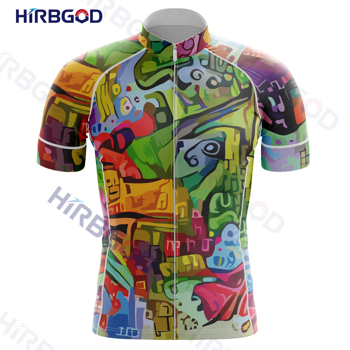 

HIRBGOD 2022 New Men's Short Sleeve Cycling Jersey Summer Short Breathable MTB Bike Shirt Quick Dry Bicycle Clothes Sportwear