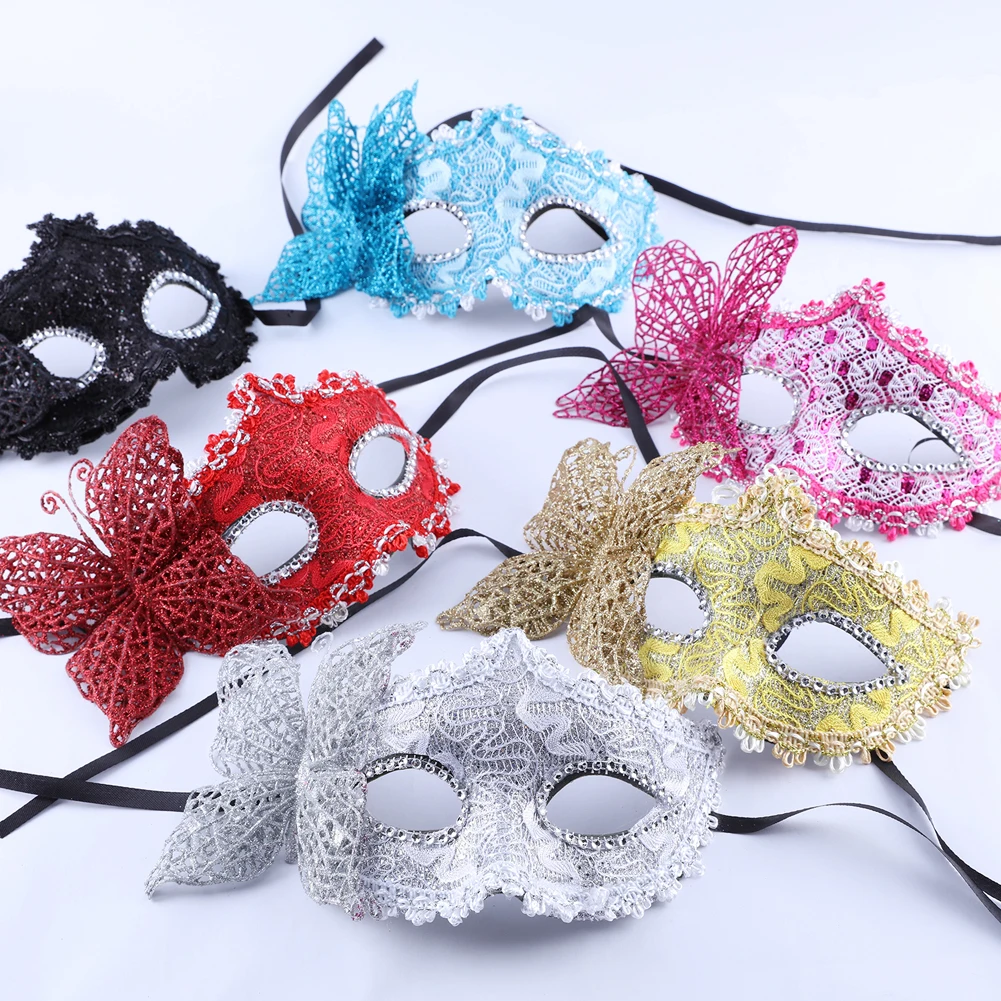 Женское вечернее платье с маской кружевное бабочкой костюм на Хэллоуин |