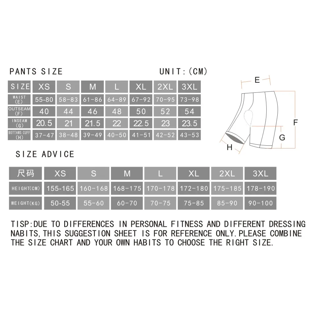 

Multicolor tight-fitting thickened 5D cushion Cycling shorts mountain women men bicycle shorts downhill mountain bike shorts mtb