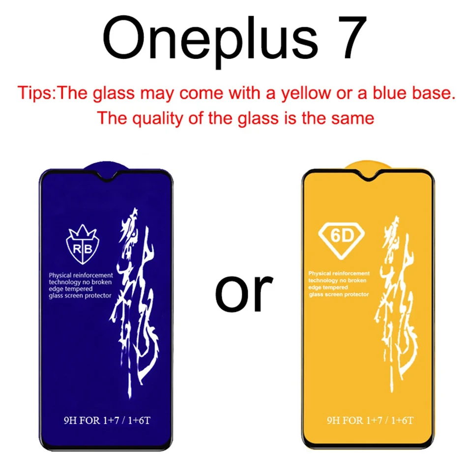 for Oneplus 7 6D закаленное стекло для One Plus Oneplus 7t 7 Pro 6T 6 5T Чехол протектор экрана Oneplus7 пленка стекло для Oneplus 7t 7 Pro 5T 5 6T 6 - Цвет: for Oneplus 7