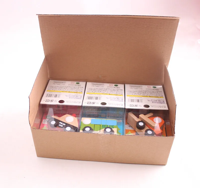 Бесплатная доставка Деревянный грузовик Модель Ремесло Украшение 12 шт