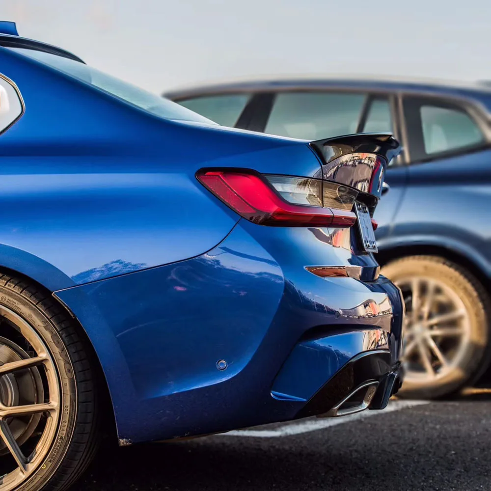 Глянцевый черный карбоновый задний спойлер для багажника ABS крыло BMW 3 серии G20 G21