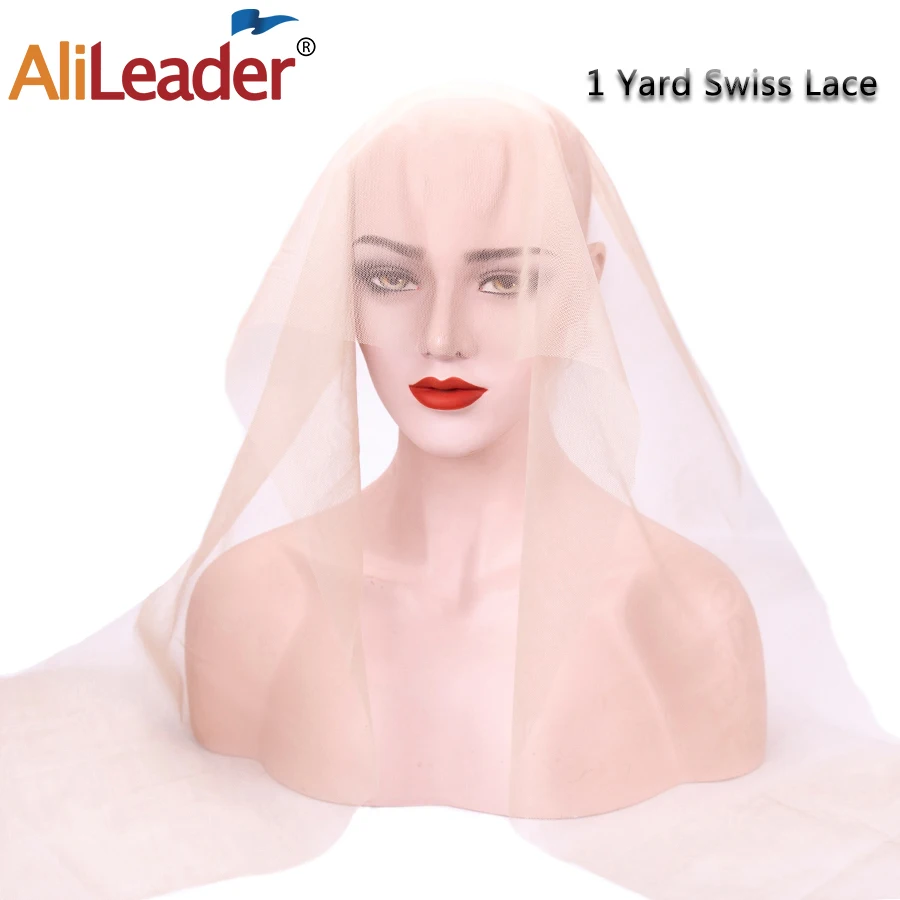 Alileader 1 ярд швейцарское кружево для изготовления париков 4*4 13*4 плетеные парики