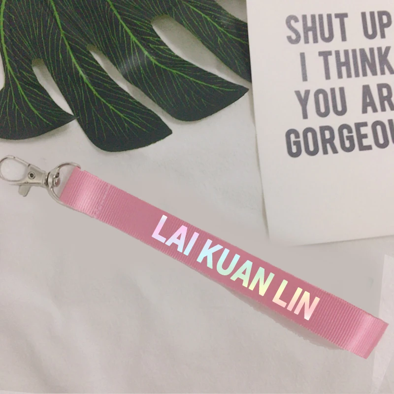 1 шт. брелок для ключей KPOP want ONE Подвеска со шнурком на цепочке мужчин женщин