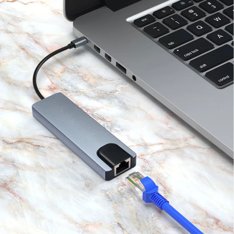 Концентратор Usb Type-C с блоком питания USB-C док-разветвитель совместимый MacBook/Pro/Air