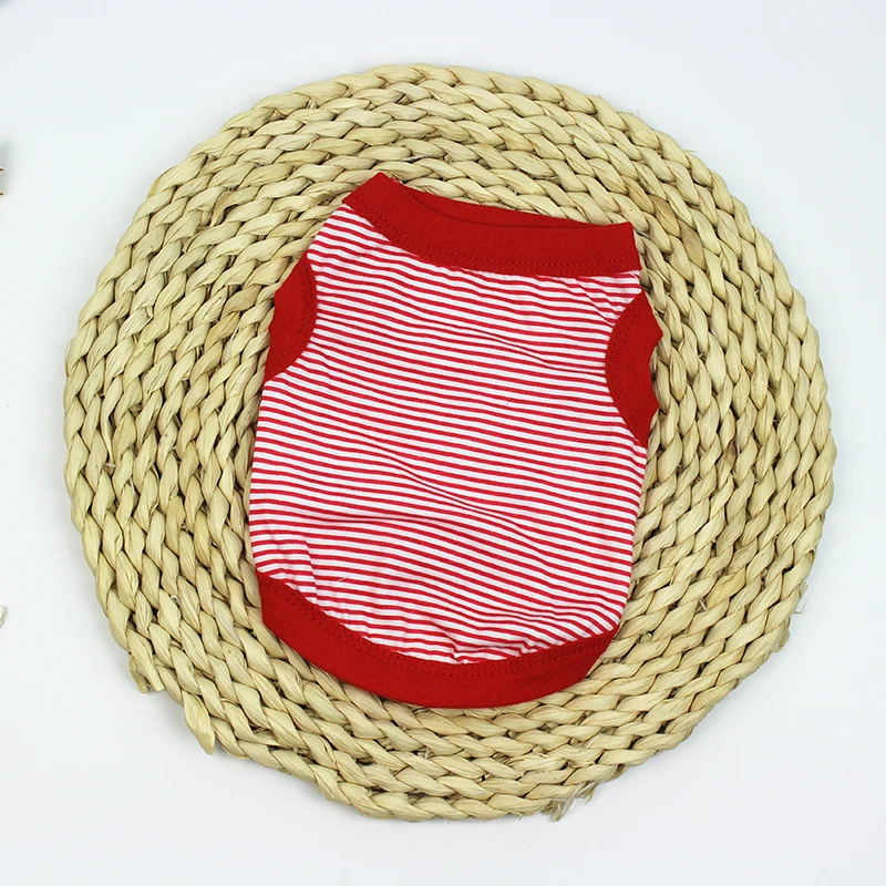 

Dog Clothes Striped Spring Summer Cotton Dogs Vest Casual Comfortable Dog Pet Vest Labrador Golden Retriever Dog Pet Clothing