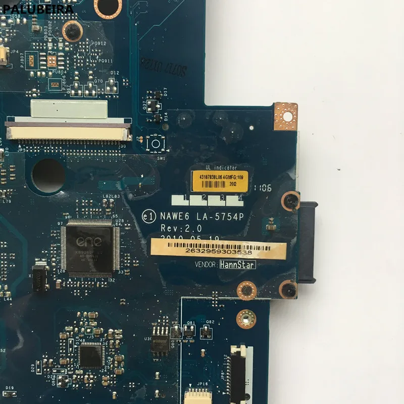 PALUBEIRA для Lenovo G565 Z565 Материнская плата ноутбука LA 5754P основная 11S69038329 гнездо S1 DDR3 с