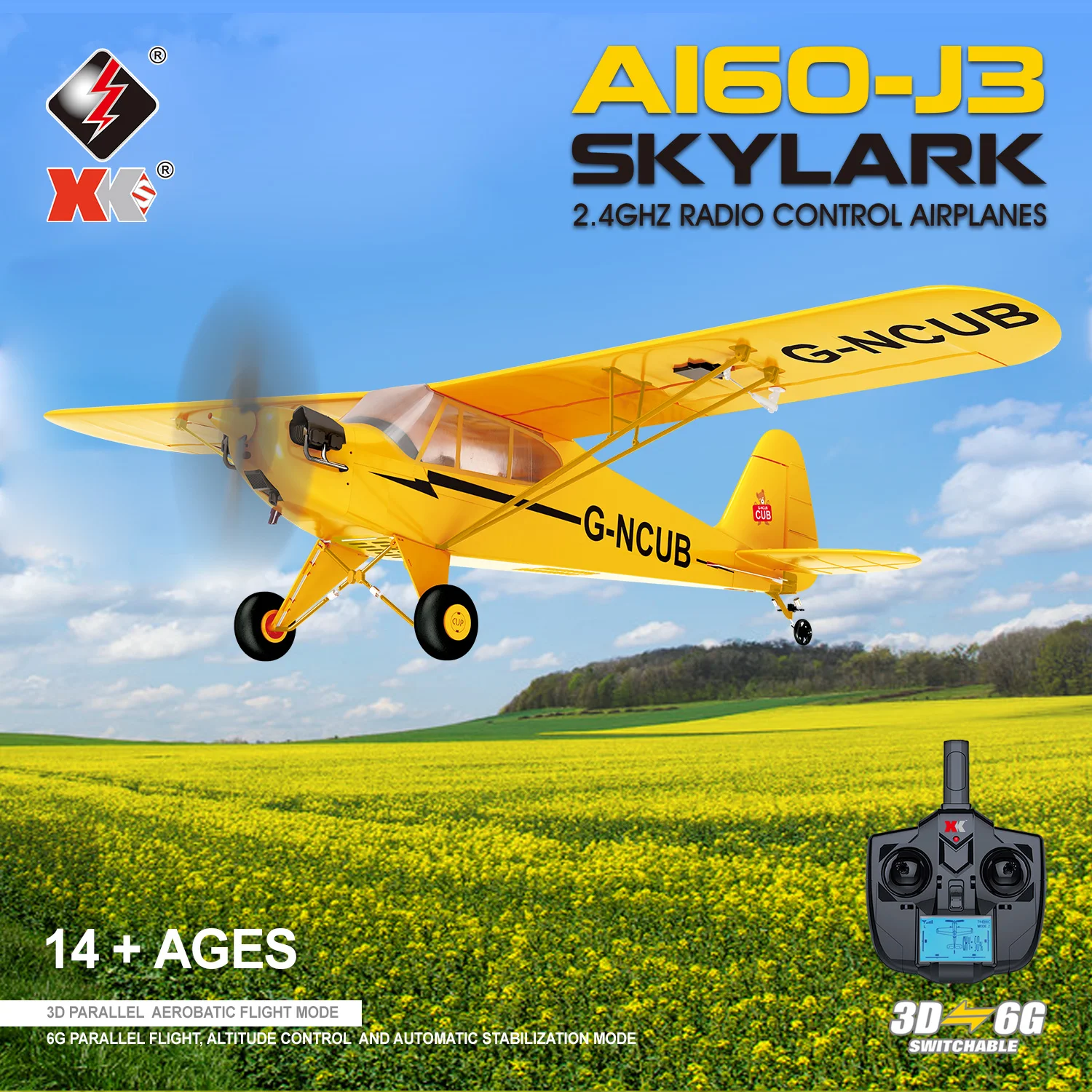 Радиоуправляемый самолет Wltoys A160 5 каналов бесщеточный радиоуправляемый для
