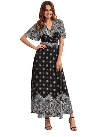 Бохо шикарный цветочный принт хлопок длинный рукав макси платье 2020 femme длина до