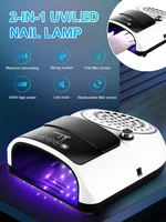 186w uv led nail lamp nail art vacuum cleaner 2 in 1 nail machine with filter%ef%bc%8c for nails for manicure gel christmas gift