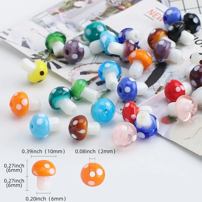 

2021 New 120x Lampwork Glass Smooth Loose Beads Holes Bead Fit Jewelry Making Ornament