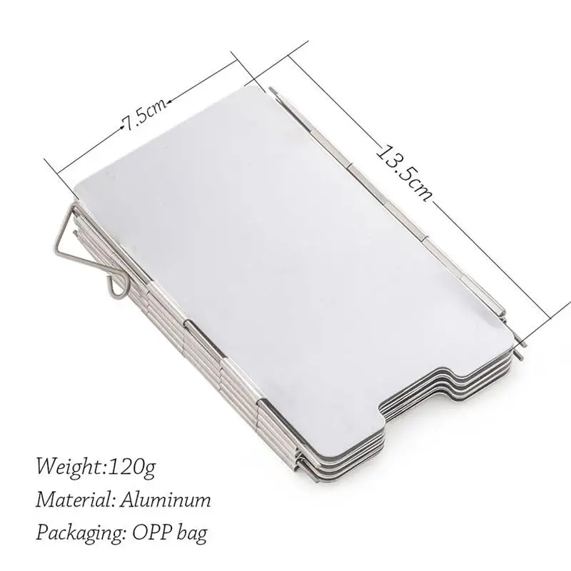 

9 Plate Wind Shield Screen Mini Folding Outdoor Camping Cooking Pot Gas Stove Windshield Aluminum Alloy Wind Screen For Picnic