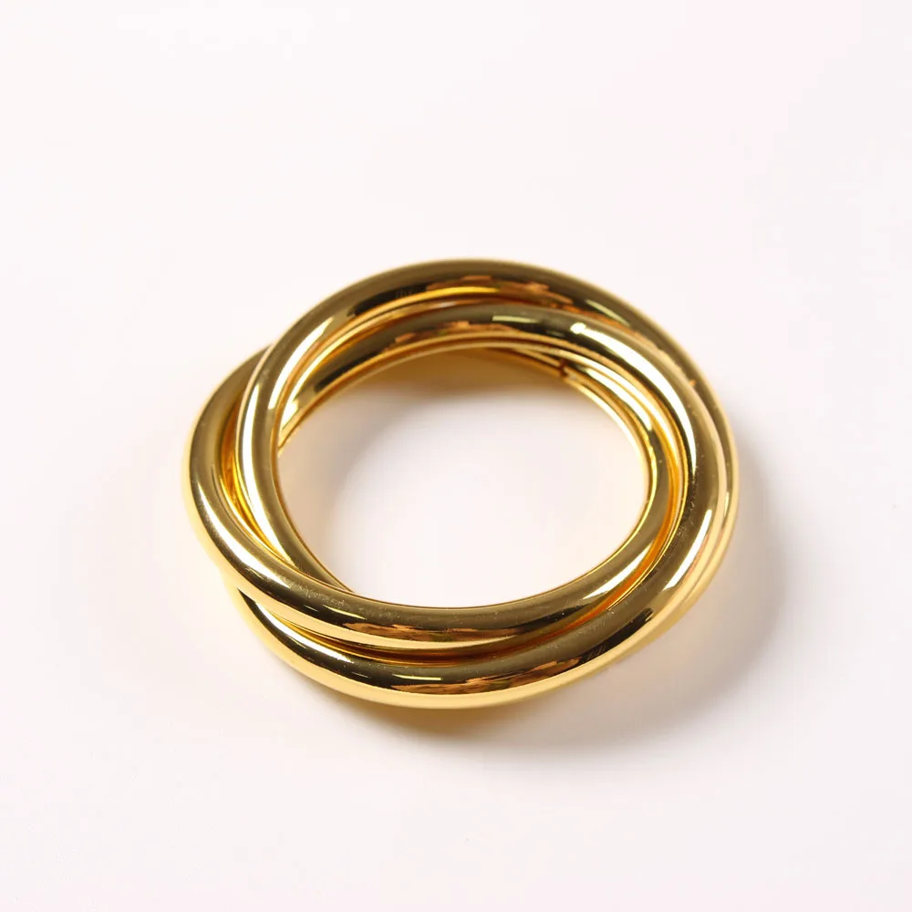 

12 долларов США/шт кольцо Металлическое для салфетки Творческий двойное кольцо кольца для салфеток золотого и серебряного цвета для салфето...