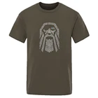 Летние Odin Vikings Новые однотонные крутые мужские повседневные футболки из 100% хлопка в стиле хип-хоп с вырезом лодочкой мужские модные футболки с коротким рукавом 2020