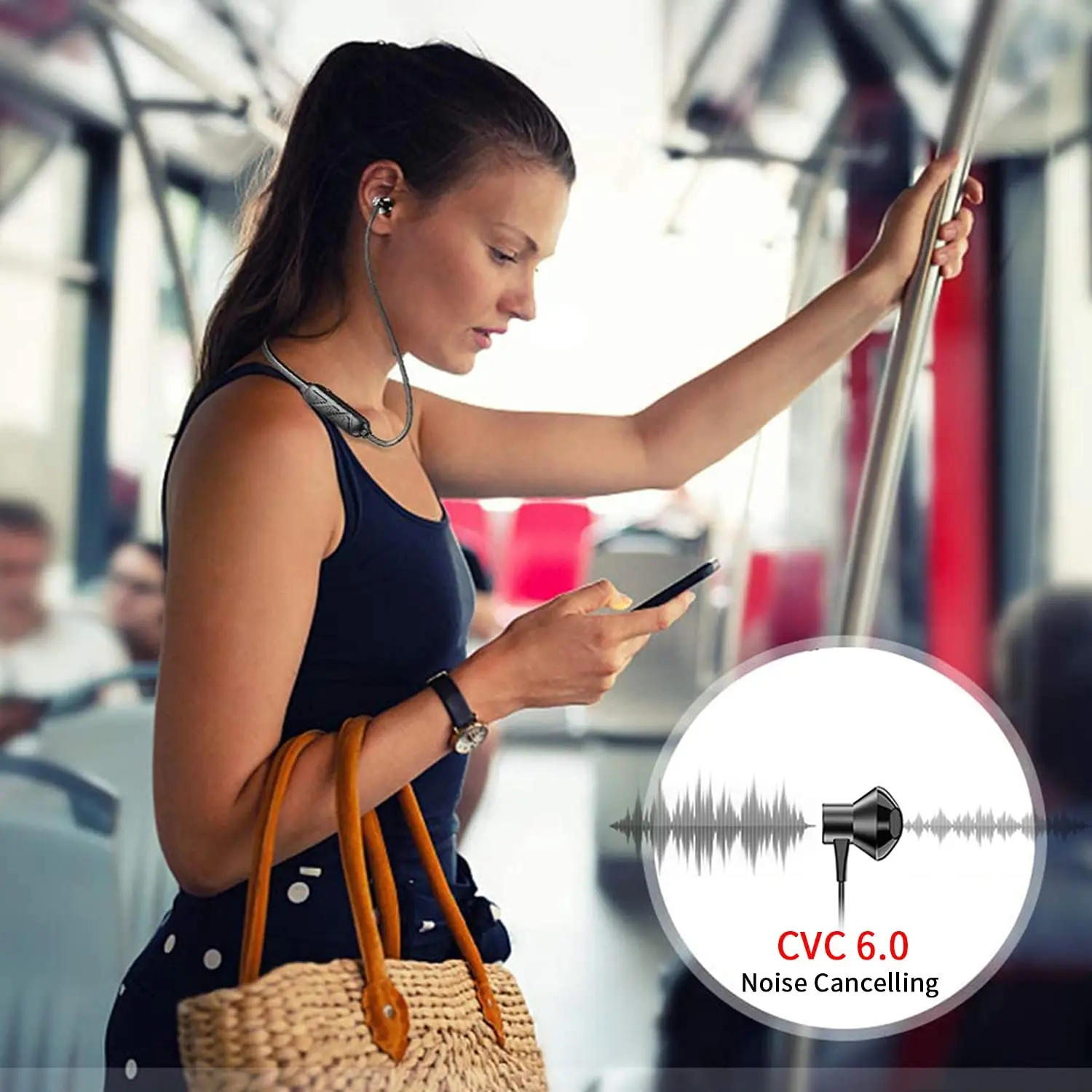 Bluetooth-наушники с шейным ободом Беспроводные стереонаушники для спорта бега