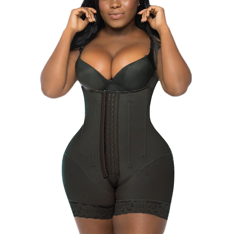 

High Compression Garment Waist Trainer For Women Double Slimming Fajas Colombianas Bust Bodysuit