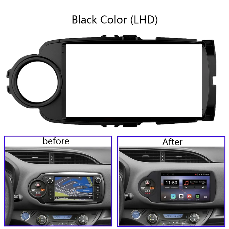 

2 Din Car Radio Fascia For Toyota Yaris 2012-2017 Auto Stereo Audio Player DVD Panel Dash Kit Frame Center Console Holder