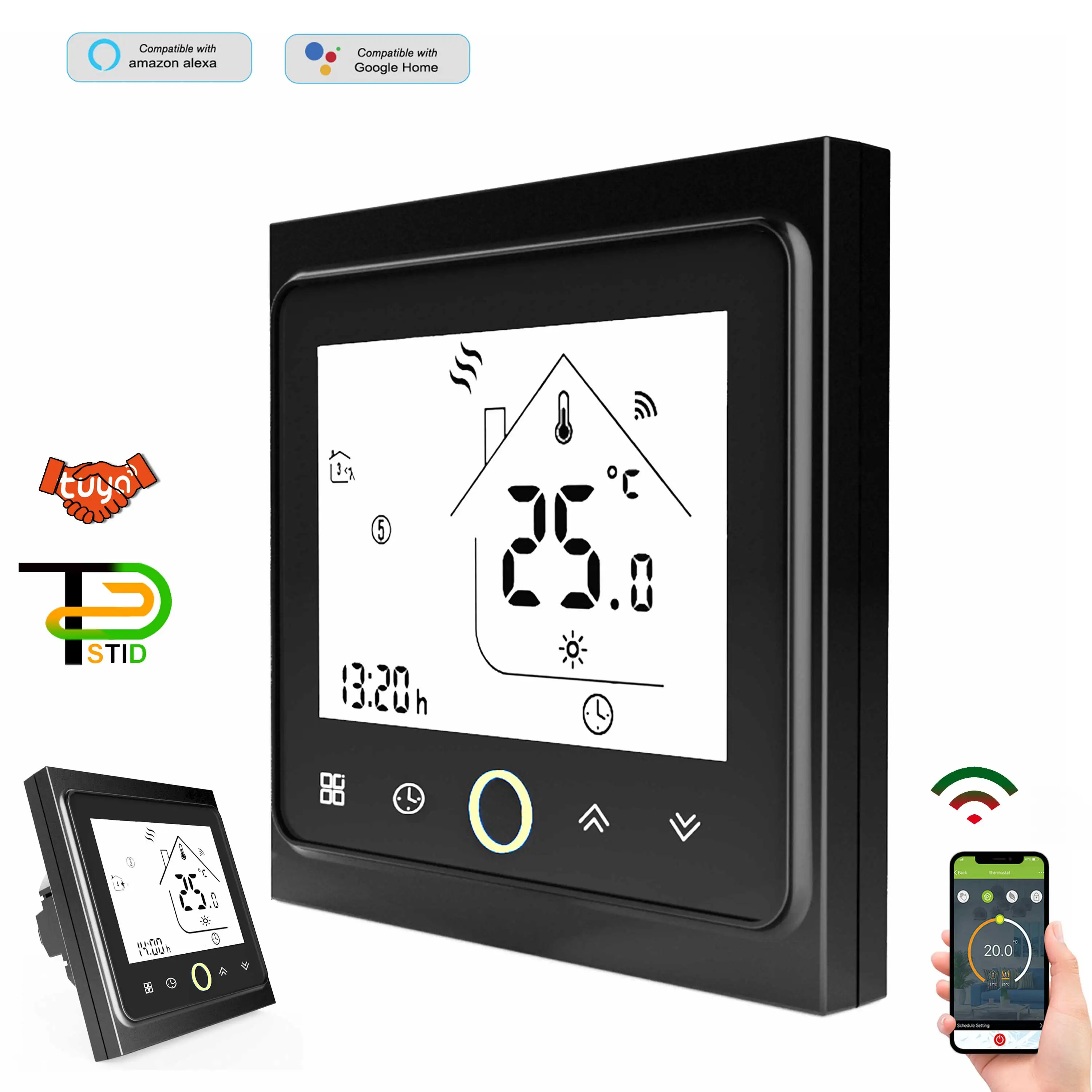 24V 220V/16A Электрический обогрев пола WI-FI термостат rs485 специально для Контроль