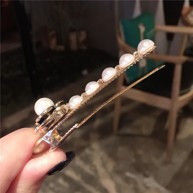 Корейские Кристальные шпильки с жемчугом блестящие аксессуары для волос заколки