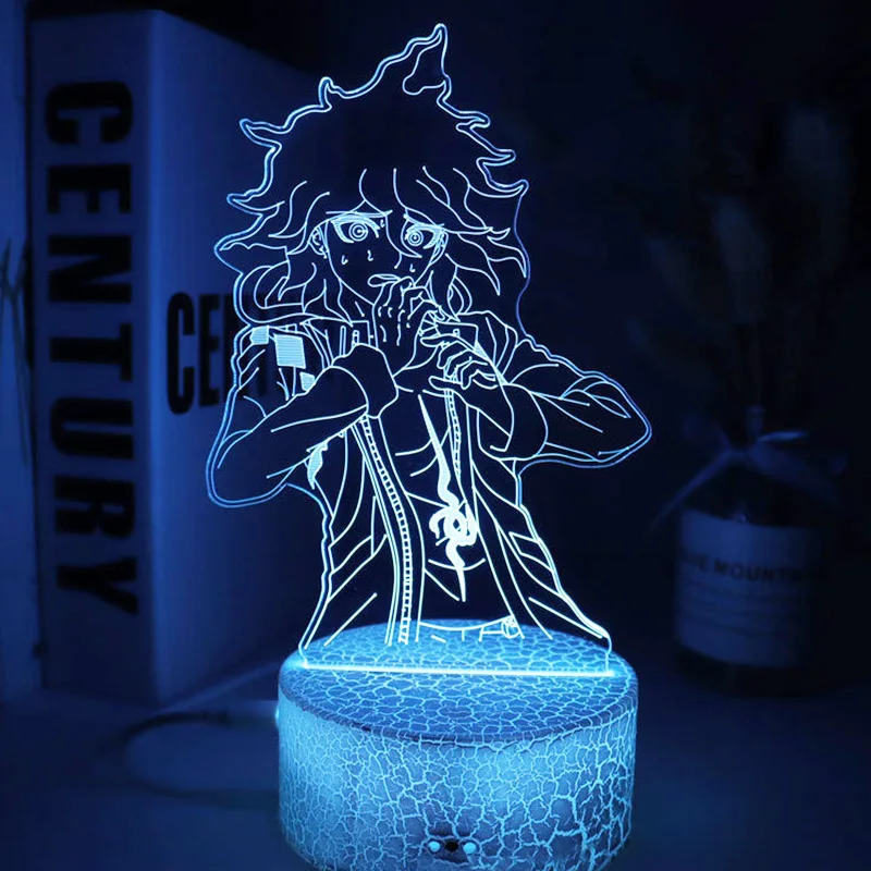 

Danganronpa V3 Nagito Komaeda LED Night Light 3D Game Figure Anime Lamp Kid Bedroom Decor Lighting Birthday Gift Room Decoration