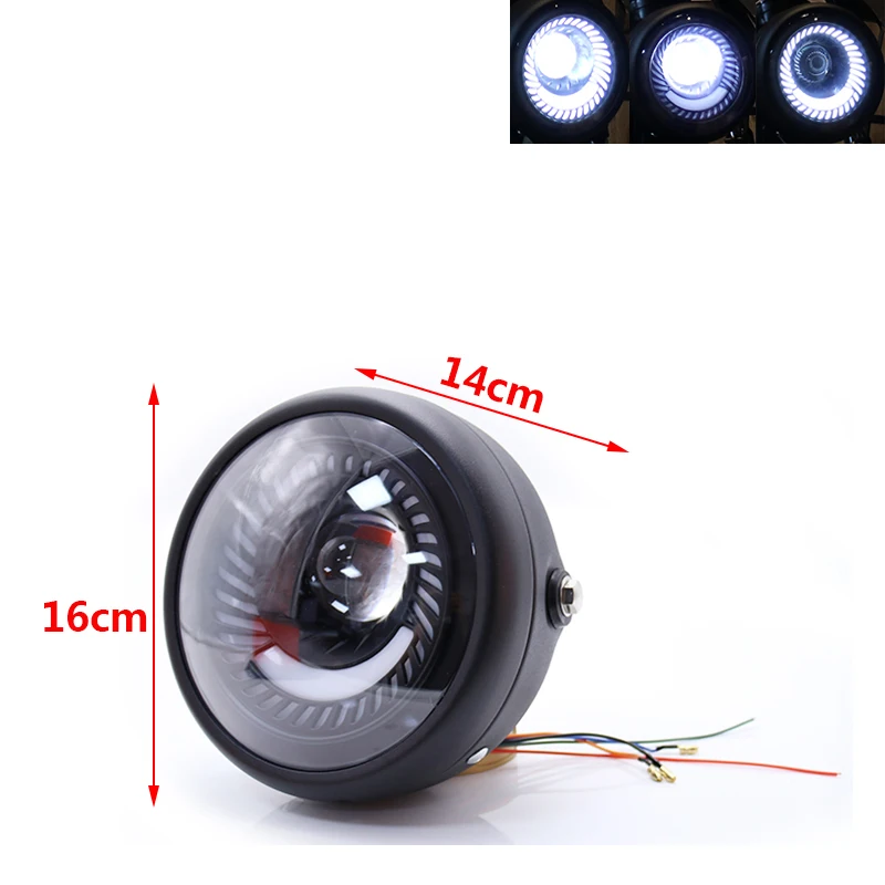Универсальный мотоцикл LED налобный фонарь AC/DC 12V мото светодиодный головной