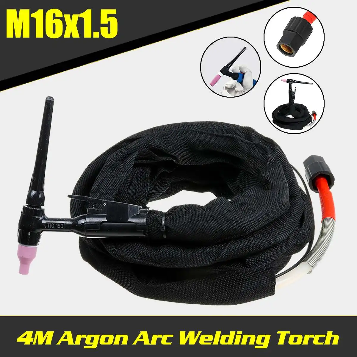 4M Tig аргоновая дуговая сварка плазма фонарь M16x1.5 интерфейс с воздушным охлаждением TIG сварочный фонарь сварочный аппарат аксессуары для дуговой сварки