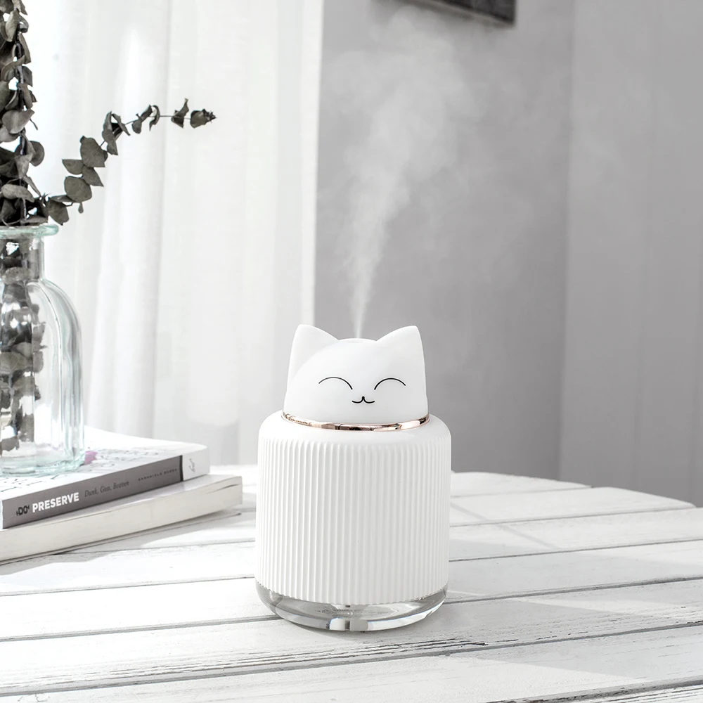 

Cute Cat Bear Shape Air Humidifier Purifier Ultrasonic USB Car Household Aromatherapy Machine LED Night Light Cool Mist Maker