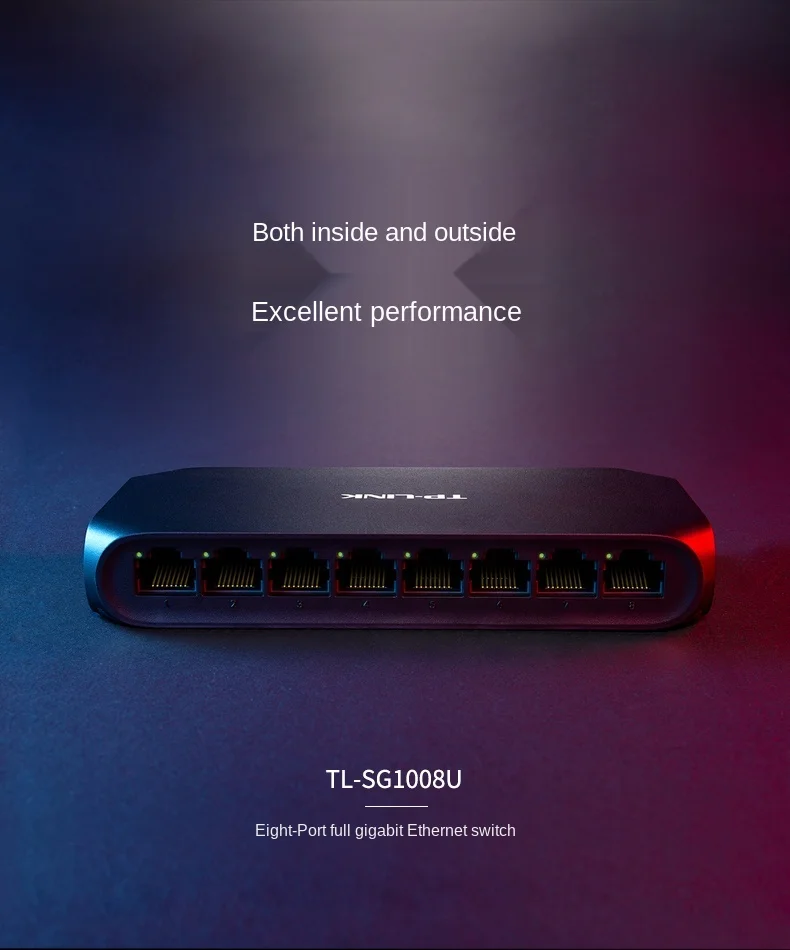 

TP-LINK 8-Port Gigabit Switch Enterprise-Level Monitoring Network Cable Split Shunt