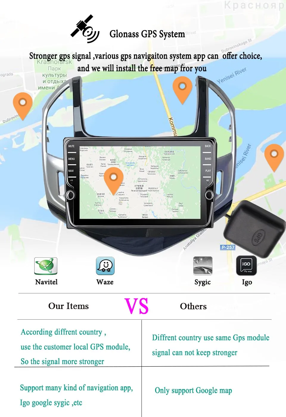 

2din Android 10.0 6GB RAM car Radio GPS Car Multimedia player For Chevy Chevrolet Cruze 2012 - 2015 support Carplay cam dvr obd