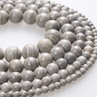 natural stone beads gray wood stripe beads grey wood vine round loose spacer beads 4 6 8 10 12mm for bracelet jewelry making