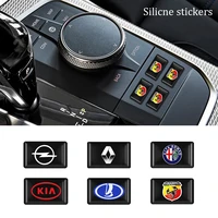 10pcs car styling steering wheel 3d small emblem sticker wheel decal for skoda octavia a 5 a 7 2 car accessories automobiles