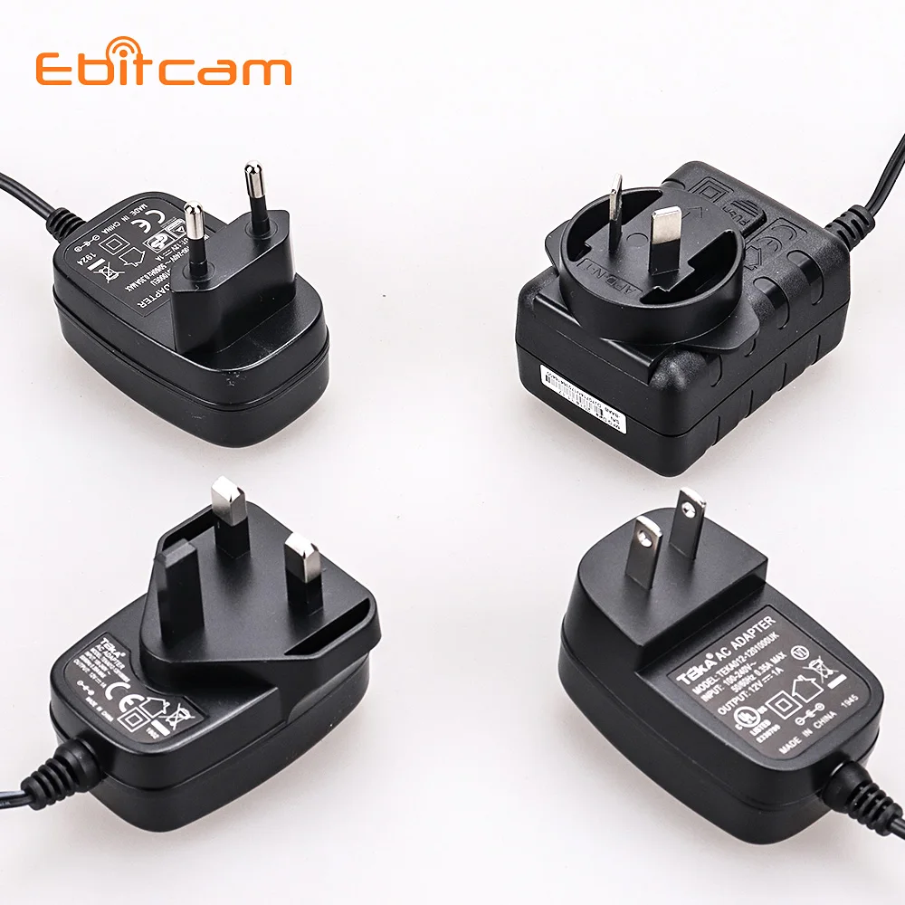 Ebitcam 12V 1A выход источник питания для облачной ip камеры CCTV 100 240V вход ЕС США
