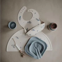 semi circular table mat food grade infant tableware placemat washable bowl pads baby stuff tableware pad