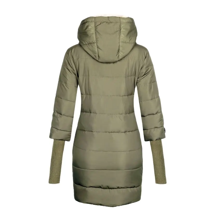 Winter Jacket Women High Collar Hooded Cotton-padded Parka Female Long Quilted Coat Plus Size 4XL Fashion Clothes 2021 Brand