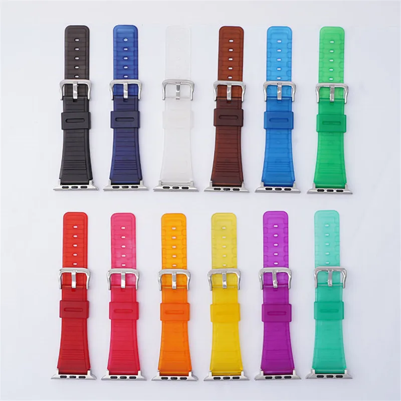 

Newest Strap for Apple Watch Band Series 6 SE 5 4 321 Transparent for Iwatch bracelet 38mm 40mm 42mm 44mm Watchband accessories