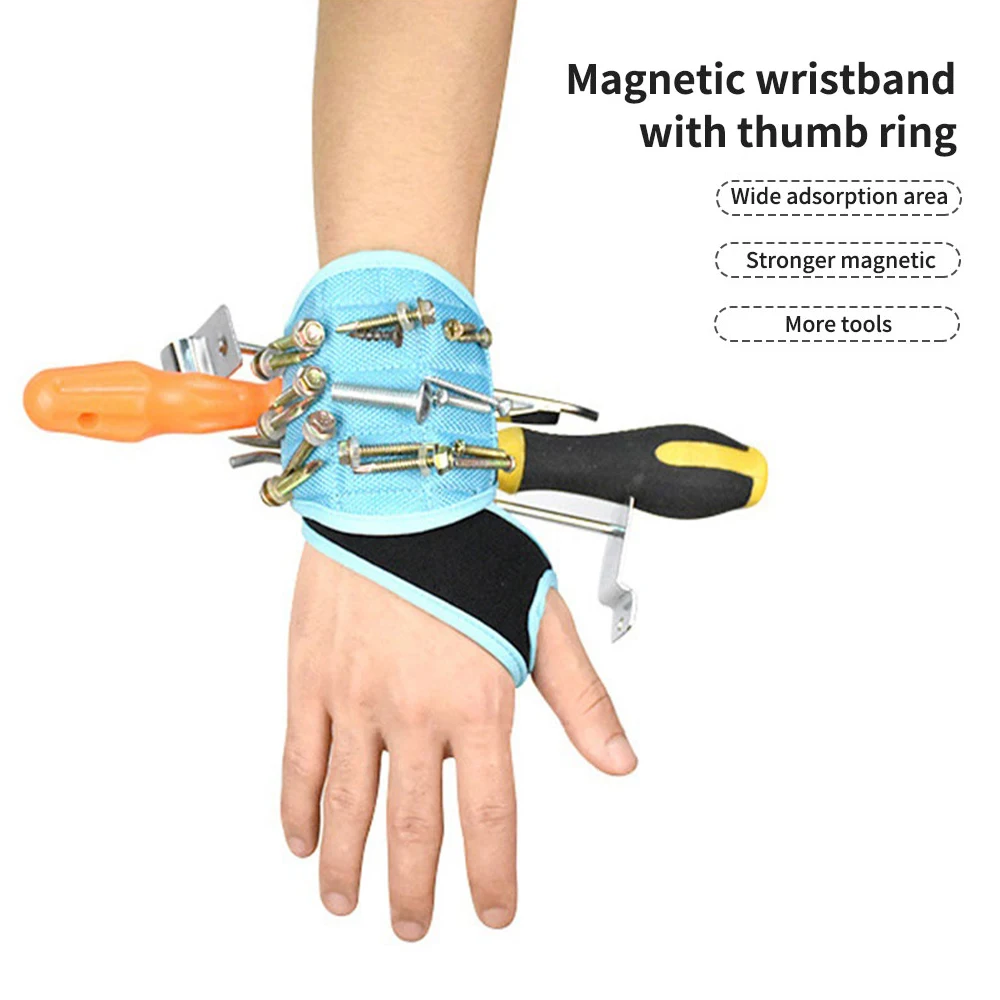 

Magnetic Bracelet Wristband Wrist Belt Electrician Kit Repair Tool Bag Hand Tools Screwdriver Holder Organizer Storage