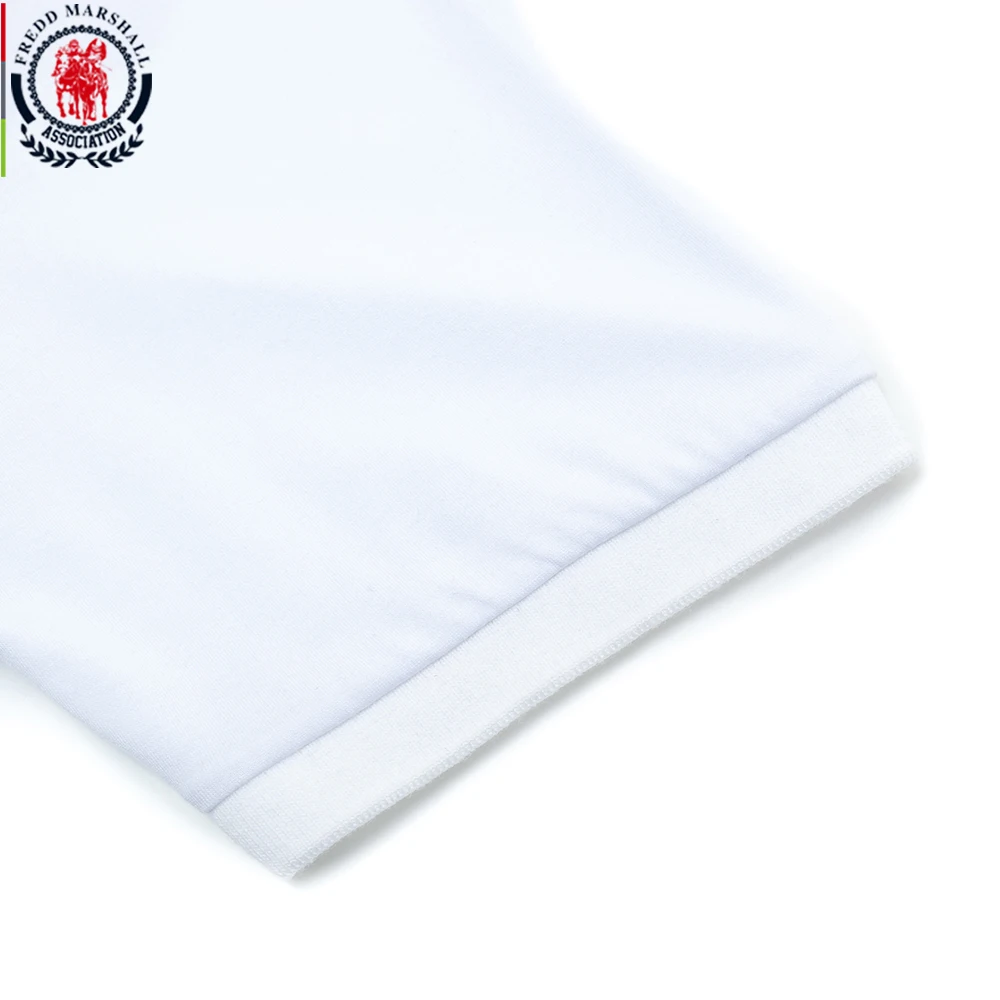Мужская рубашка-поло Fredd Marshall белая Повседневная рубашка с коротким рукавом и